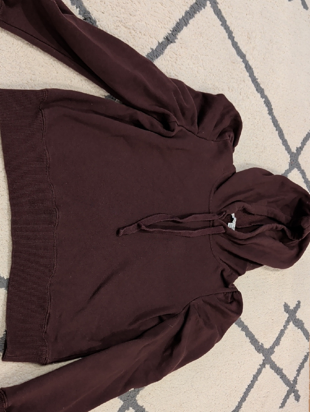 Hoodie By Rebecca Minkoff Maroon Hoodie Sweater Great Condition.  Puff Sleeves
